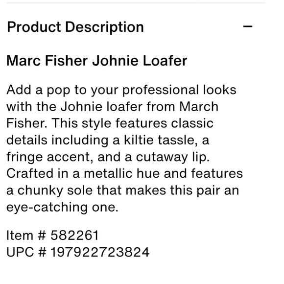 MARC FISHER Johnie Metallic Gray Loafers with Tassels Women's Size 7.5 - Picture 10 of 11